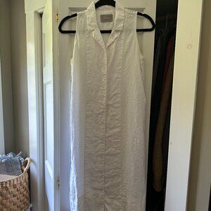 Everlane Sleeveless Linen Shirtdress in White - Sz 2